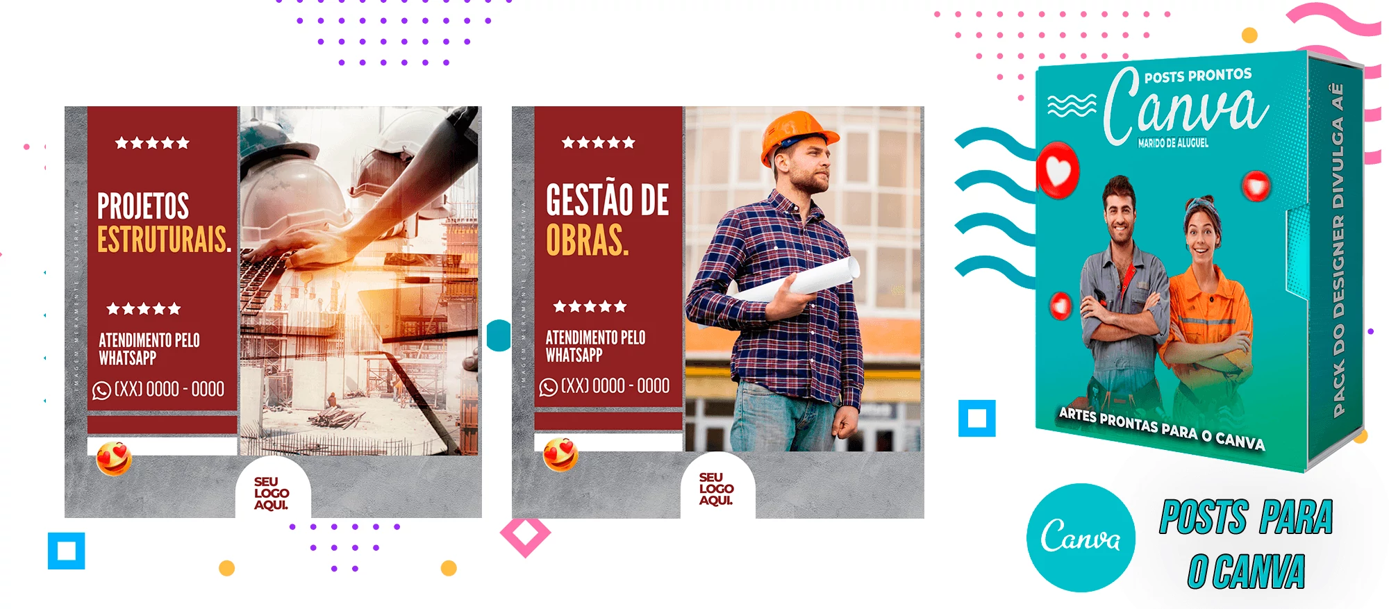 Pack de Posts Prontos - Marido de Aluguel no Canva + Legendas Prontas - Imagem 12