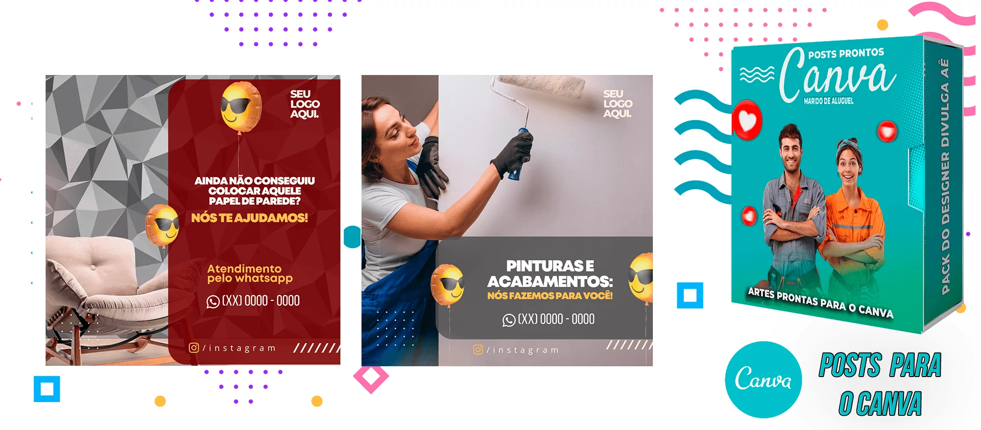 Pack de Posts Prontos - Marido de Aluguel no Canva + Legendas Prontas - Imagem 4