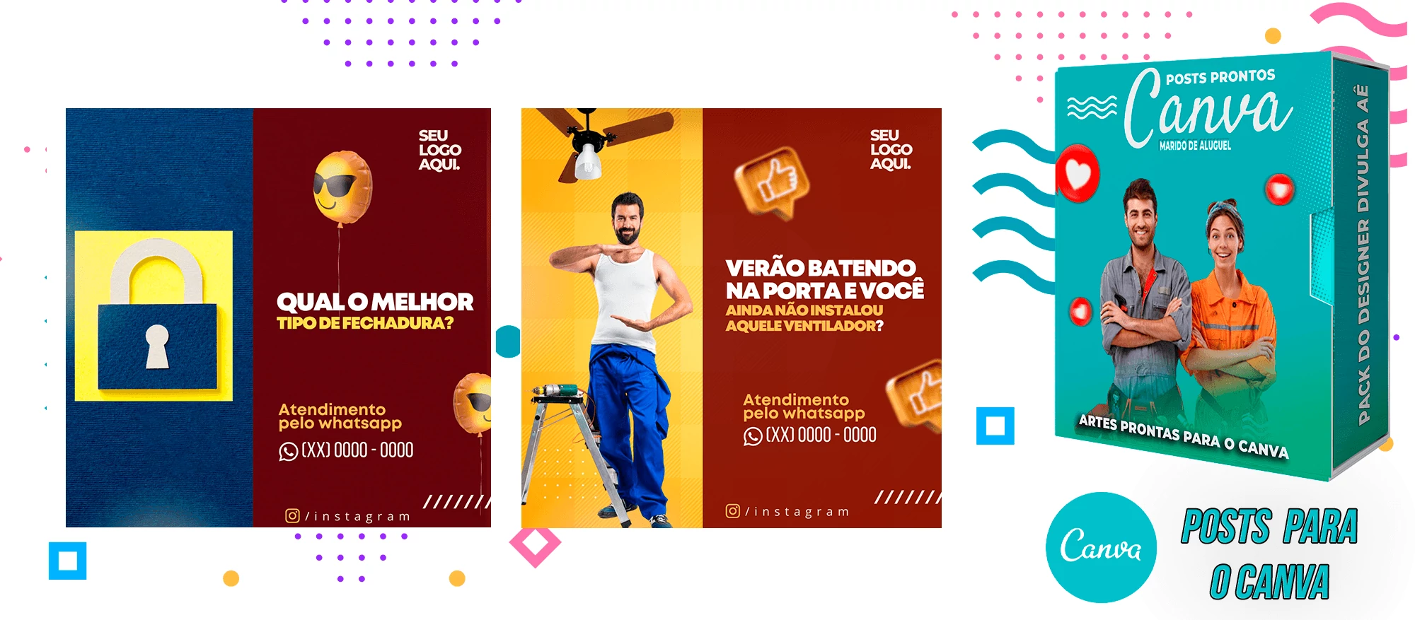 Pack de Posts Prontos - Marido de Aluguel no Canva + Legendas Prontas - Imagem 3