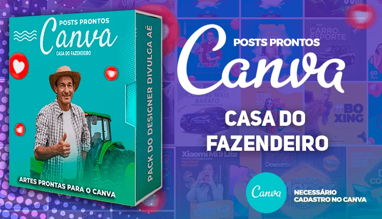 Pack de Posts Prontos com Legendas para Agropecuária - Loja do fazendeiro no Canva