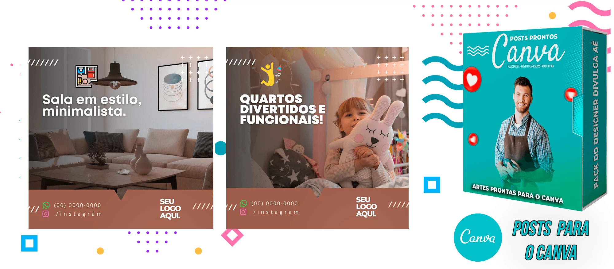 Pack de Posts Prontos para o Canva - Móveis Planejados e Marcenaria - Madereira + Legendas Prontas - Imagem 37