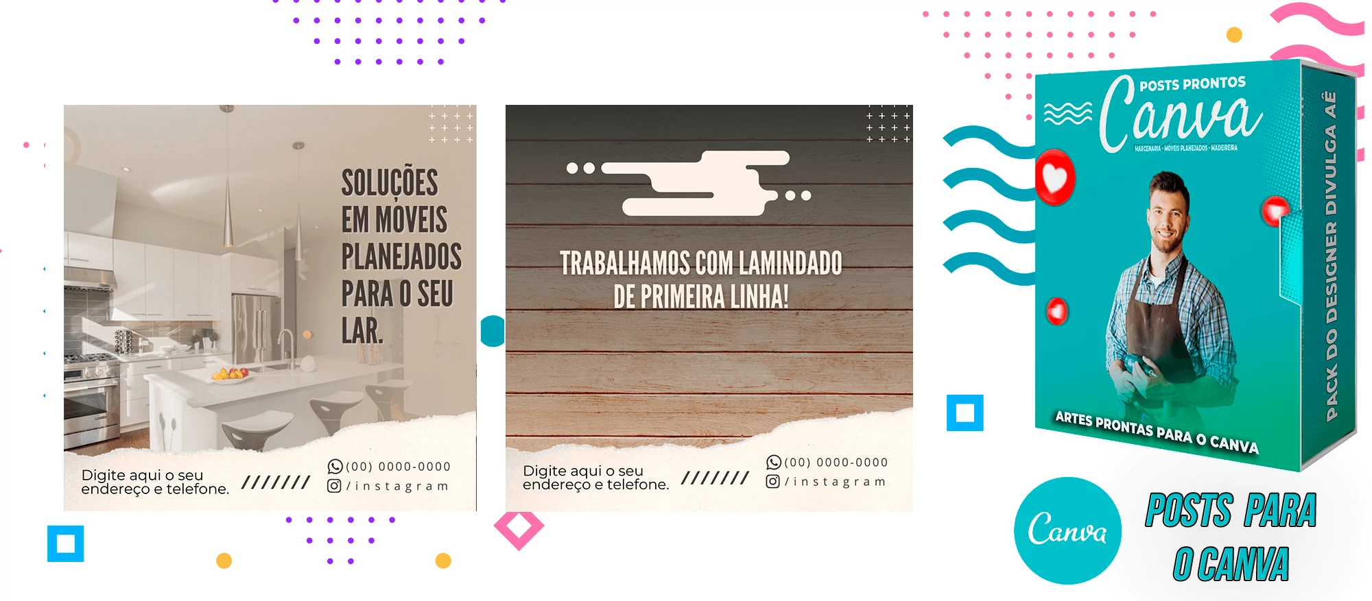 Pack de Posts Prontos para o Canva - Móveis Planejados e Marcenaria - Madereira + Legendas Prontas - Imagem 28