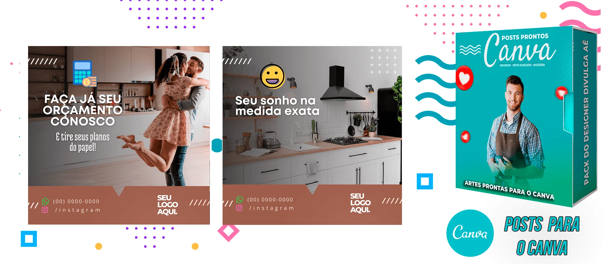 Pack de Posts Prontos para o Canva - Móveis Planejados e Marcenaria - Madereira + Legendas Prontas - Imagem 20