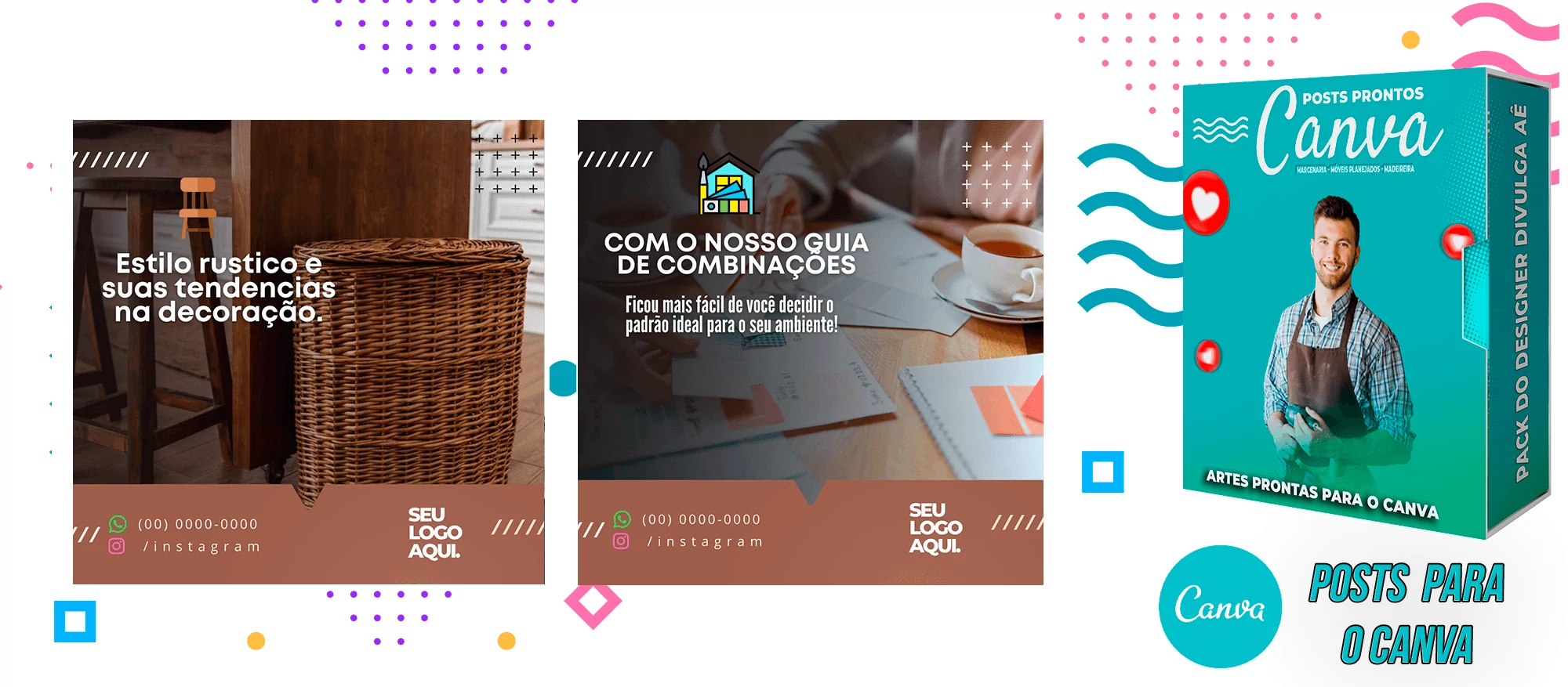 Pack de Posts Prontos para o Canva - Móveis Planejados e Marcenaria - Madereira + Legendas Prontas - Imagem 32