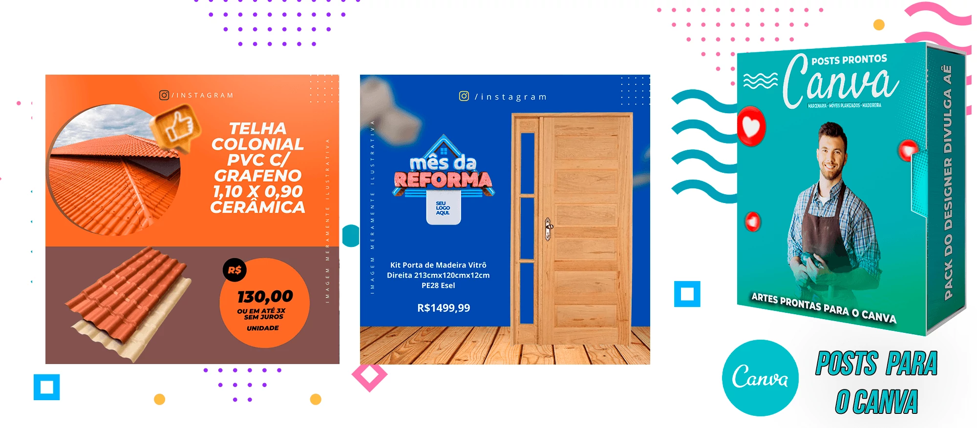 Pack de Posts Prontos para o Canva - Móveis Planejados e Marcenaria - Madereira + Legendas Prontas - Imagem 41