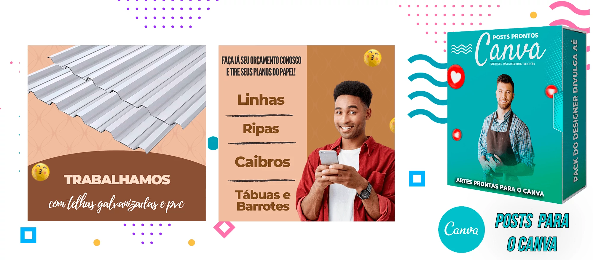 Pack de Posts Prontos para o Canva - Móveis Planejados e Marcenaria - Madereira + Legendas Prontas - Imagem 14