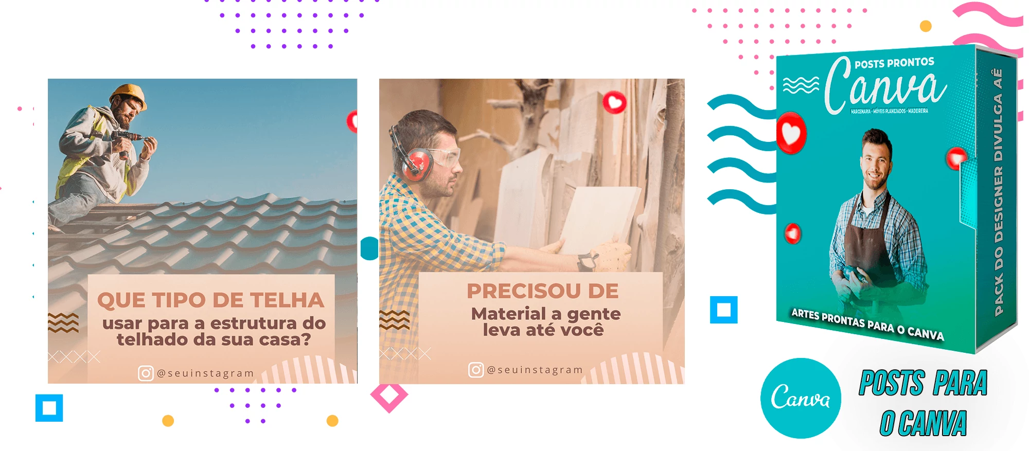 Pack de Posts Prontos para o Canva - Móveis Planejados e Marcenaria - Madereira + Legendas Prontas - Imagem 25