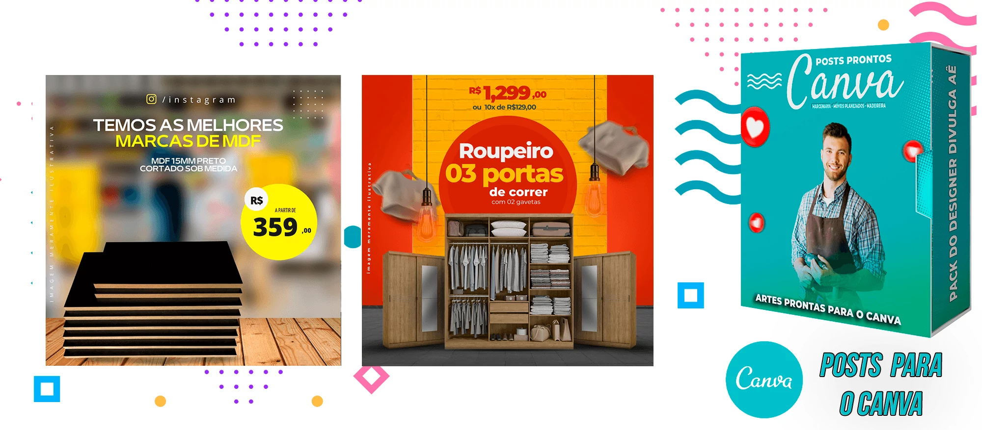 Pack de Posts Prontos para o Canva - Móveis Planejados e Marcenaria - Madereira + Legendas Prontas - Imagem 34