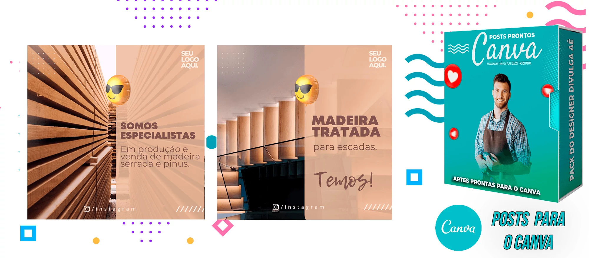Pack de Posts Prontos para o Canva - Móveis Planejados e Marcenaria - Madereira + Legendas Prontas - Imagem 40