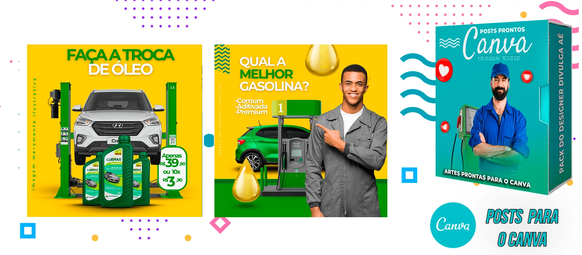 Mega Pack de Posts Prontos - Posto de Combustível - Troca de óleo + Legendas para o Canva - Imagem 19