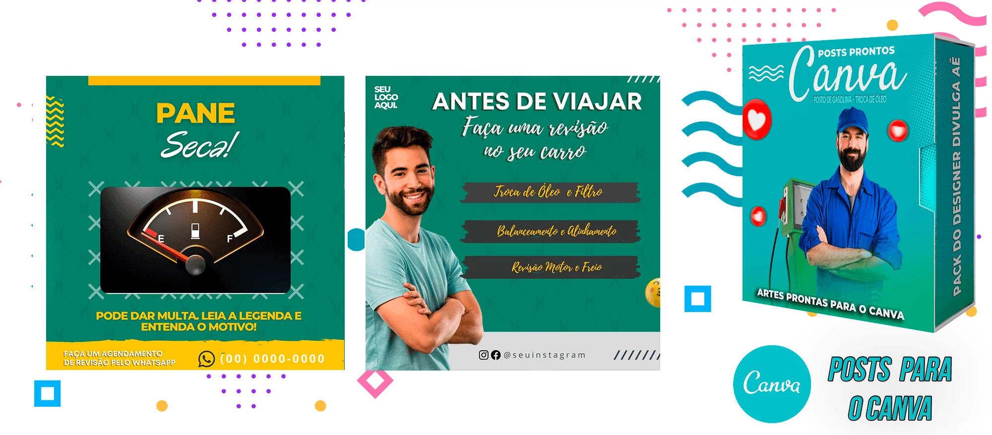 Mega Pack de Posts Prontos - Posto de Combustível - Troca de óleo + Legendas para o Canva - Imagem 24