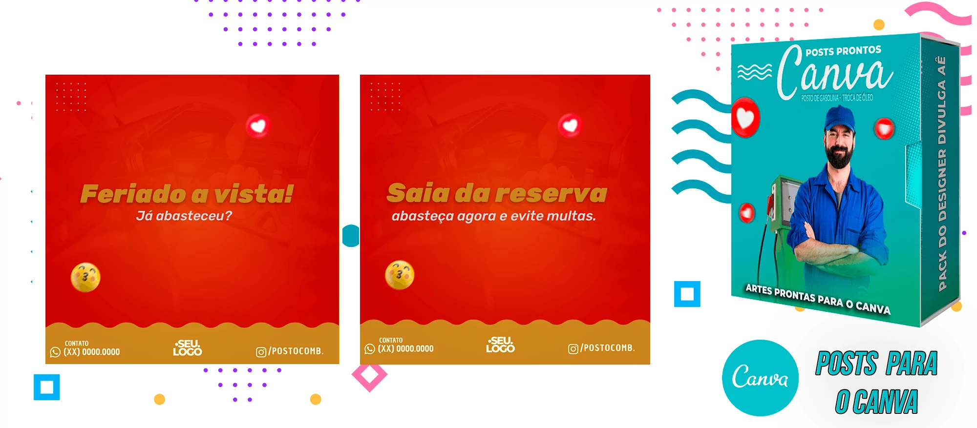 Mega Pack de Posts Prontos - Posto de Combustível - Troca de óleo + Legendas para o Canva - Imagem 22