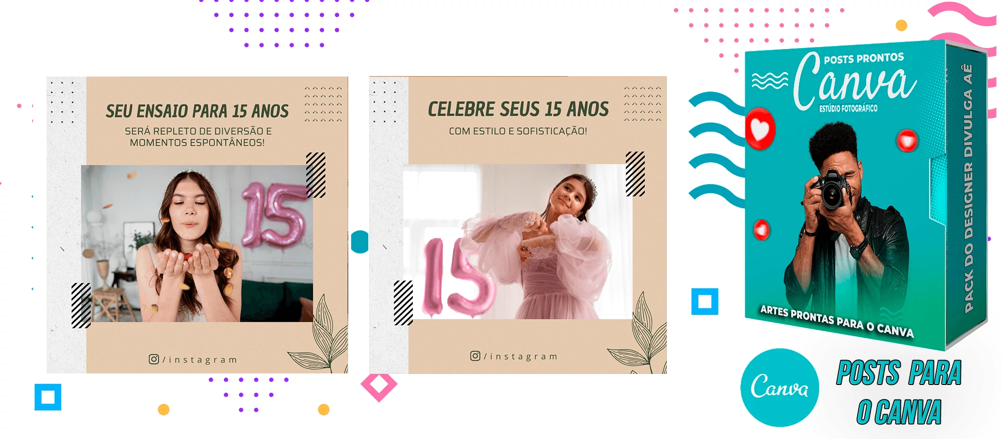 Pack de Posts Prontos para o Canva com legendas - Estúdio de Fotografia - Fotografo - Imagem 10