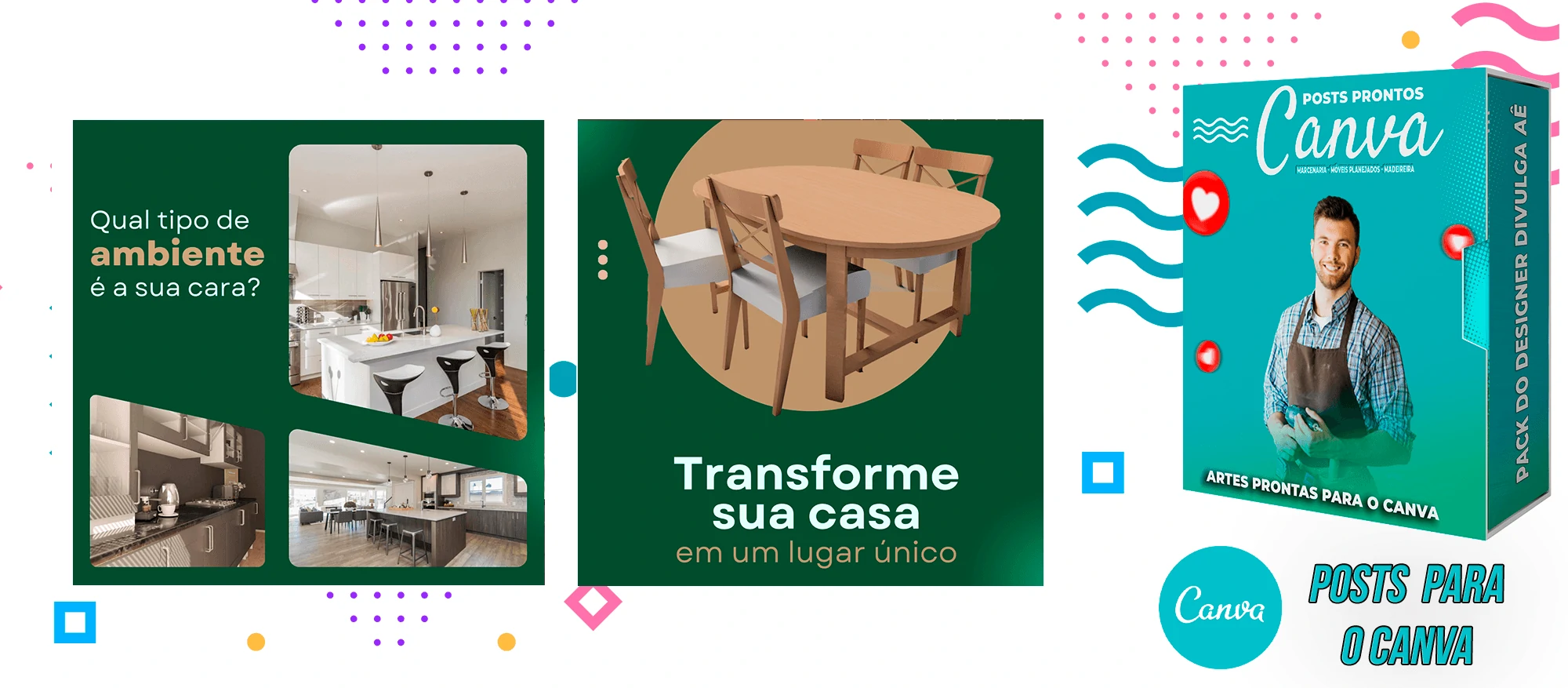 Pack de Posts Prontos para o Canva - Móveis Planejados e Marcenaria - Madereira + Legendas Prontas - Imagem 22
