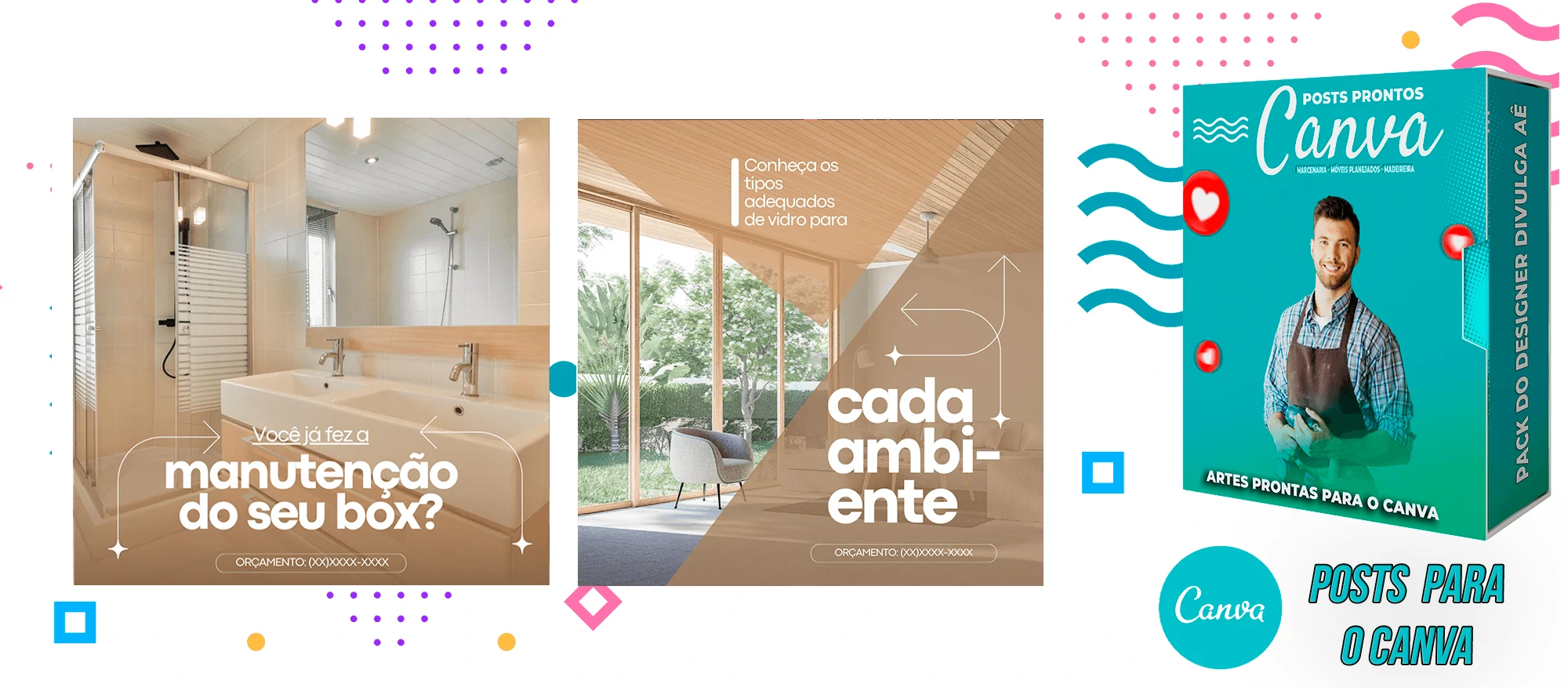 Pack de Posts Prontos para o Canva - Móveis Planejados e Marcenaria - Madereira + Legendas Prontas - Imagem 16