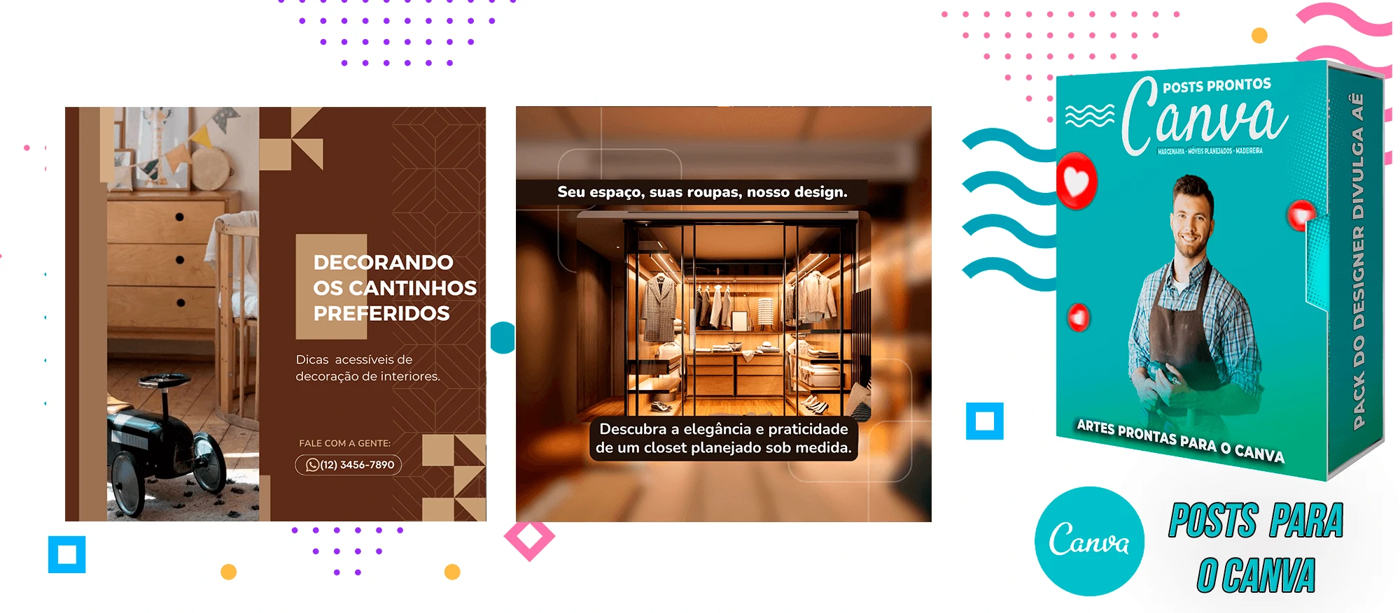 Pack de Posts Prontos para o Canva - Móveis Planejados e Marcenaria - Madereira + Legendas Prontas - Imagem 13