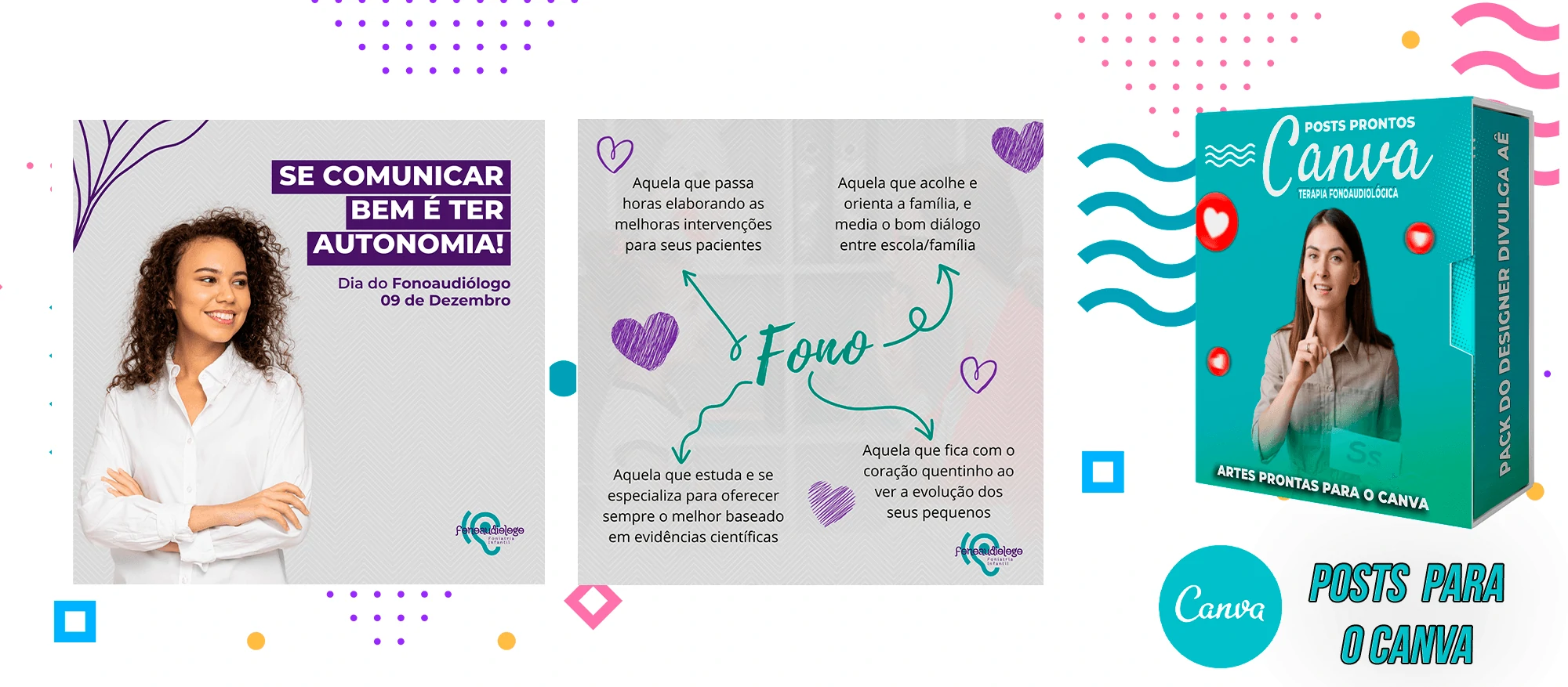 Pack de Posts Prontos para o Canva - Fonoaudiólogo + Legendas Prontas - Imagem 20