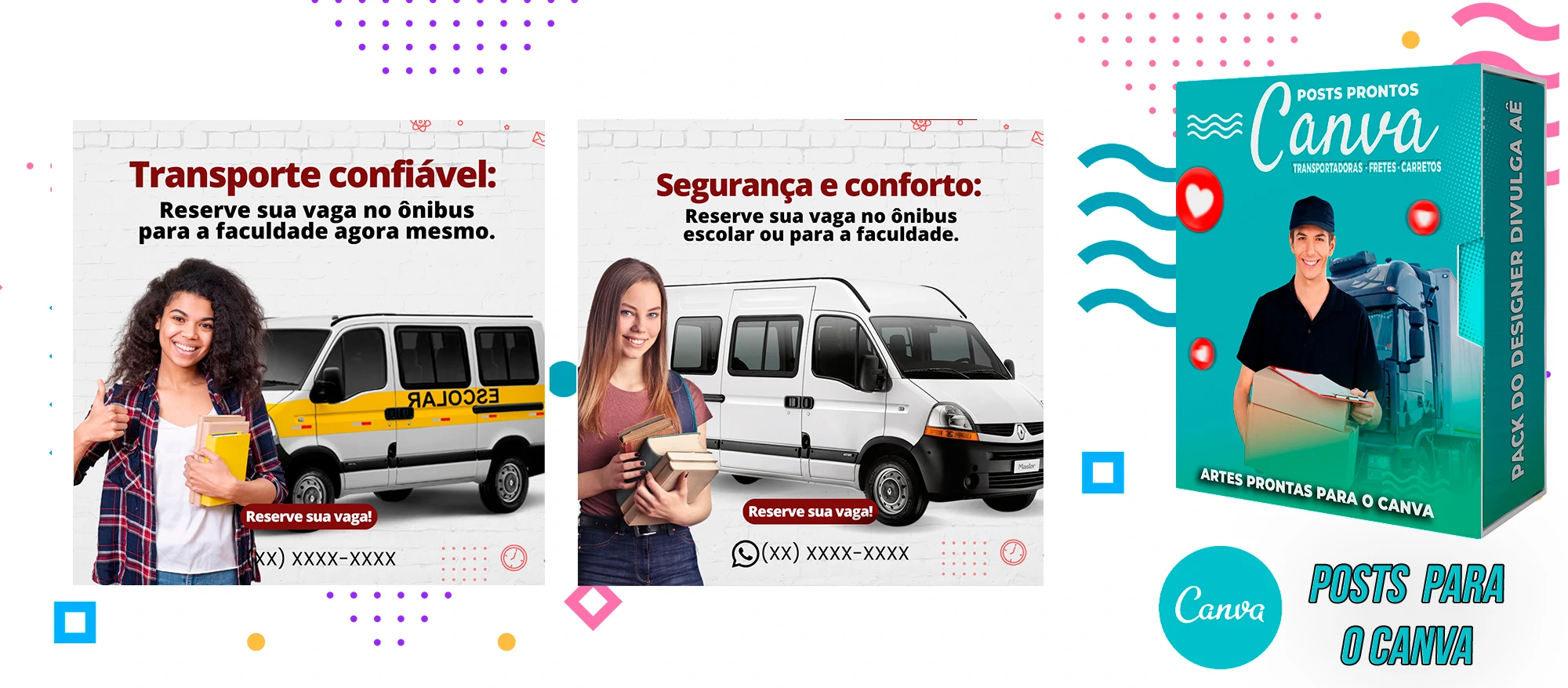 Pack de Posts Prontos - Transportadoras - Fretes - Carreto no Canva + Legendas - Imagem 34
