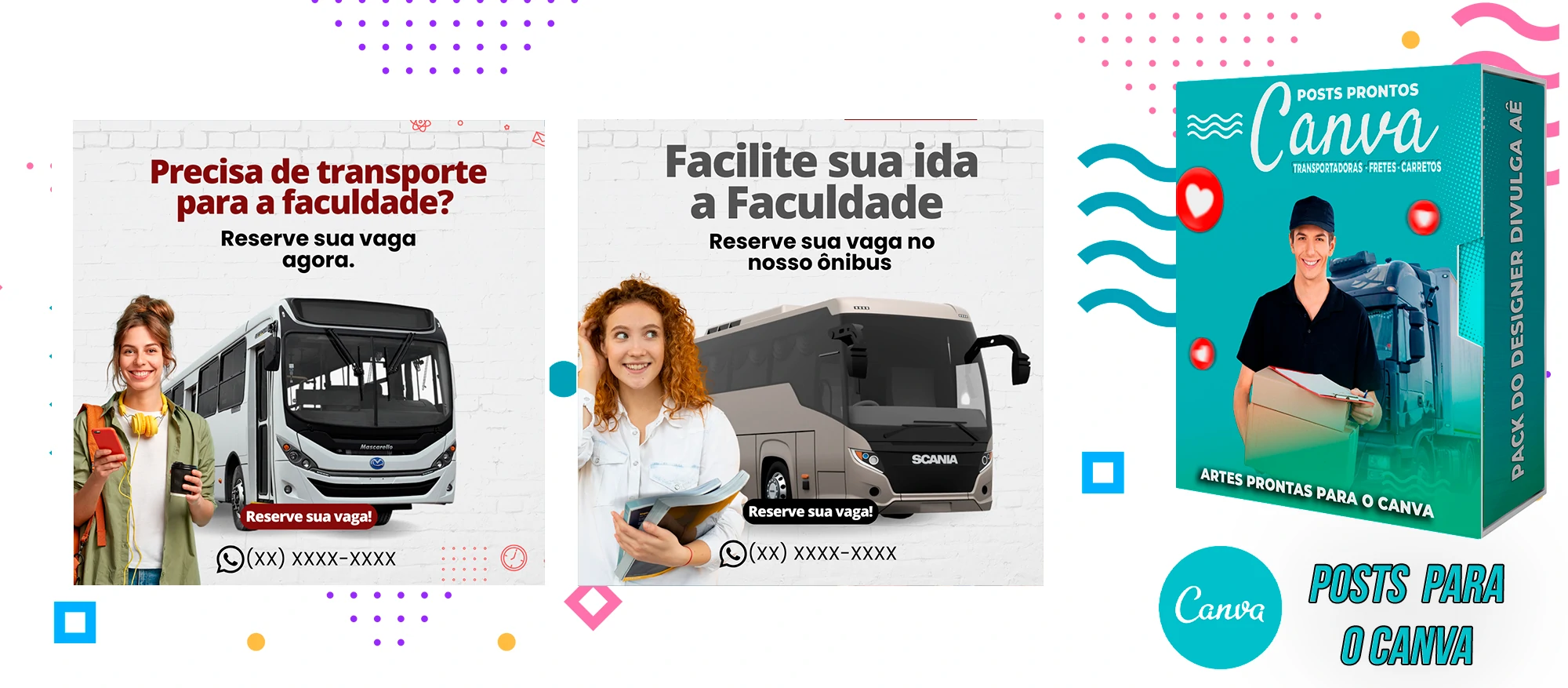 Pack de Posts Prontos - Transportadoras - Fretes - Carreto no Canva + Legendas - Imagem 33