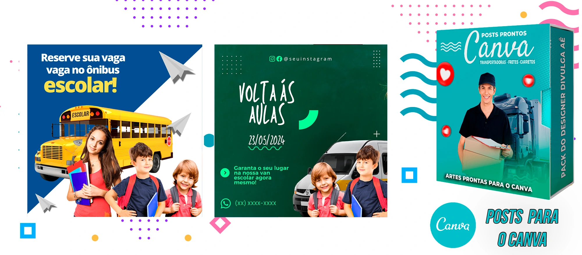 Pack de Posts Prontos - Transportadoras - Fretes - Carreto no Canva + Legendas - Imagem 35