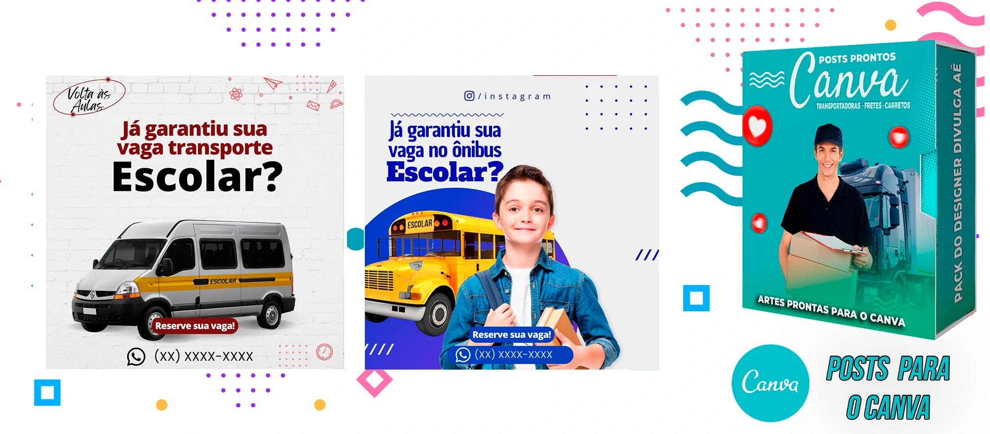 Pack de Posts Prontos - Transportadoras - Fretes - Carreto no Canva + Legendas - Imagem 36