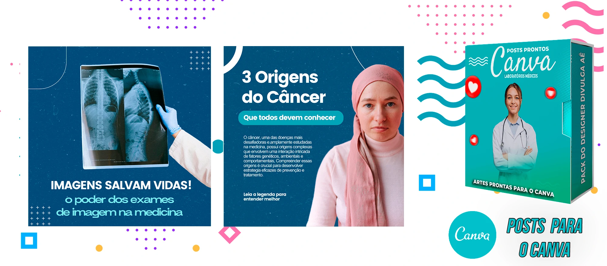Pack de Posts Prontos para o Canva - Laboratórios Médicos - Laboratório de Análises Clínicas + Legendas - Imagem 16