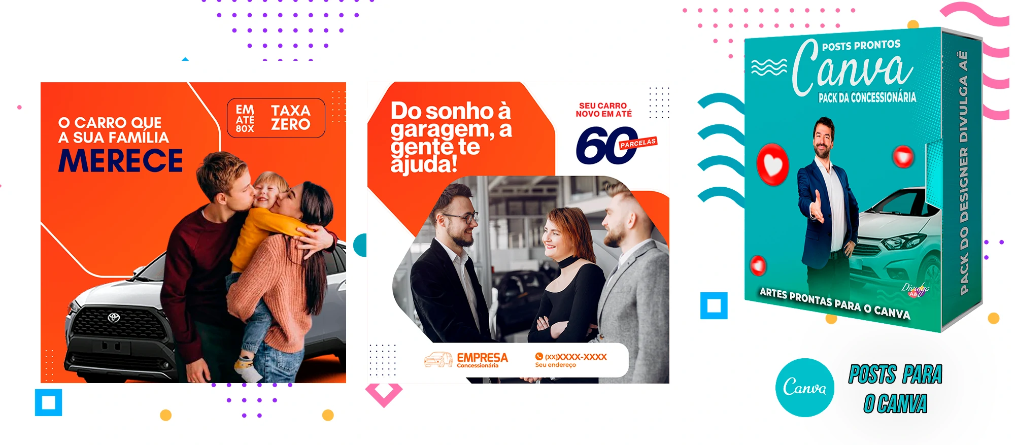 Pack de Posts Prontos para o Canva - Concessionária + Legendas - Venda de Carros e Motos - Imagem 33