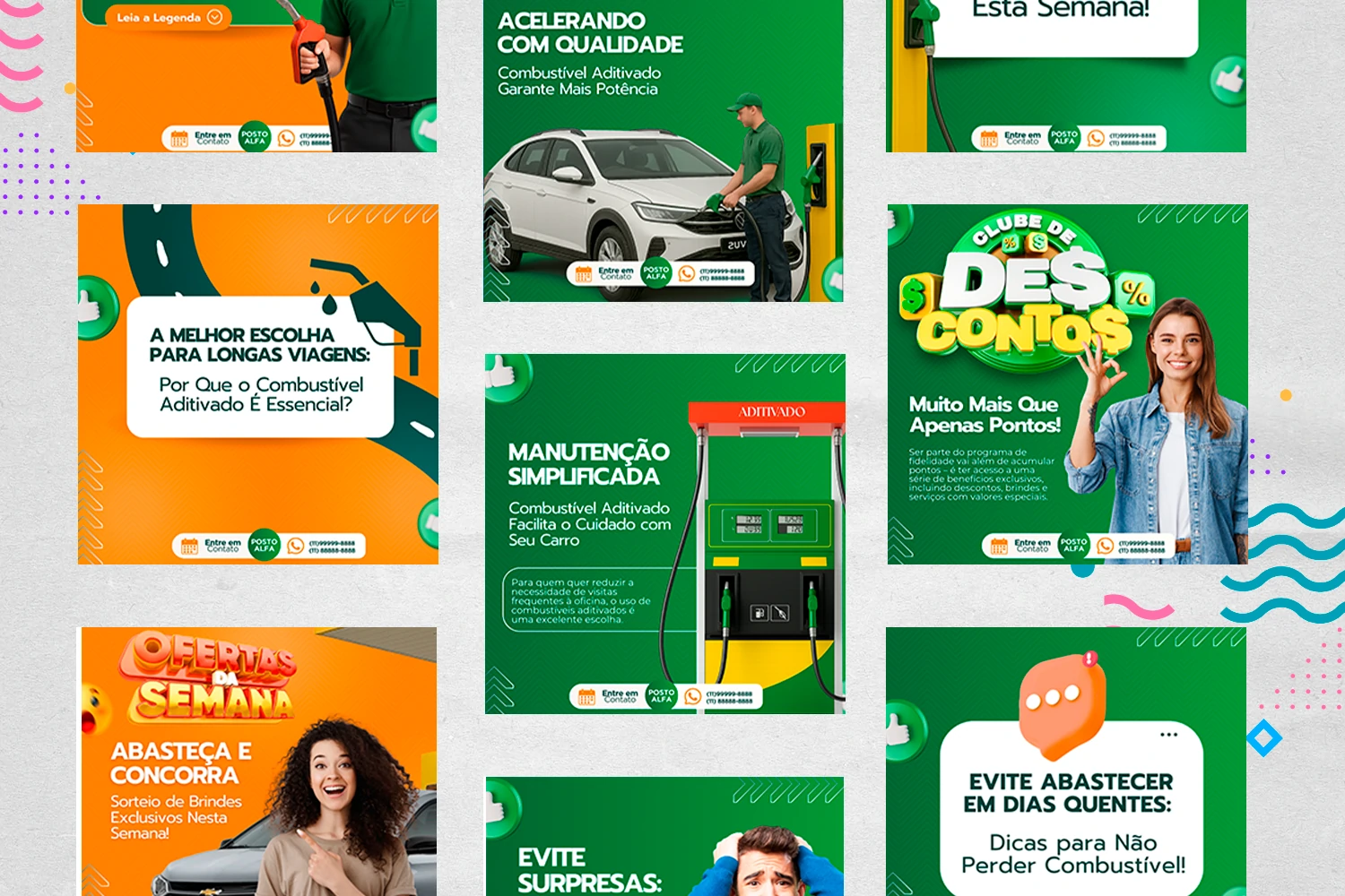 Mega Pack de Posts Prontos - Posto de Combustível - Troca de óleo + Legendas para o Canva - Imagem 27