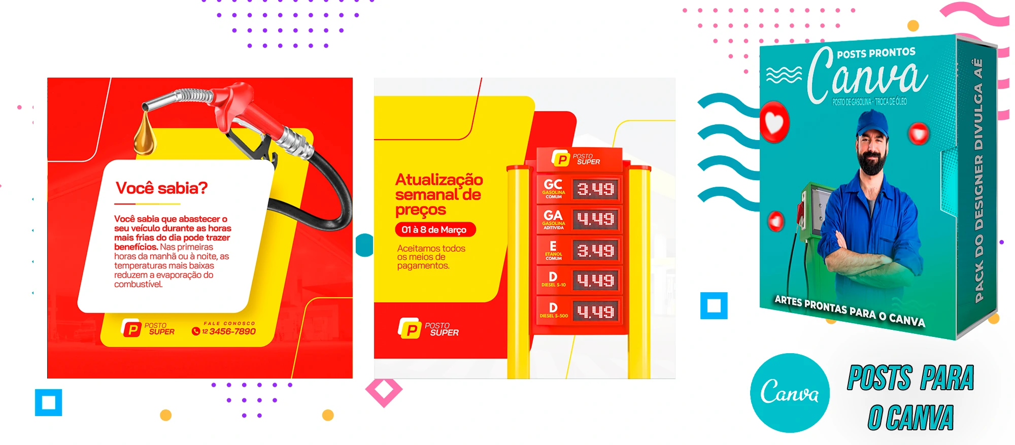 Mega Pack de Posts Prontos - Posto de Combustível - Troca de óleo + Legendas para o Canva - Imagem 15