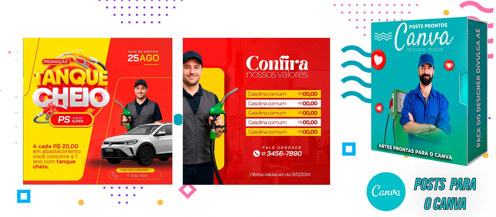 Mega Pack de Posts Prontos - Posto de Combustível - Troca de óleo + Legendas para o Canva - Imagem 9