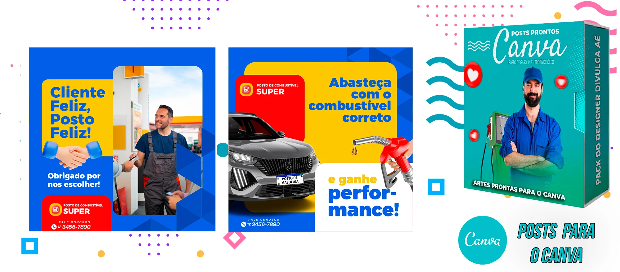 Mega Pack de Posts Prontos - Posto de Combustível - Troca de óleo + Legendas para o Canva - Imagem 18