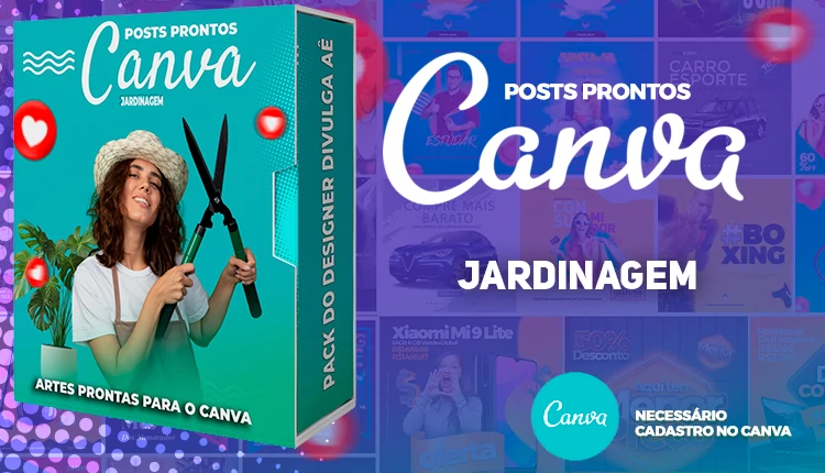 Pack De Posts Prontos para o Canva - Empresas de Jardinagem com Legendas