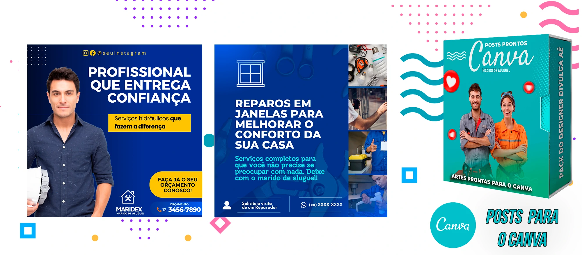 Pack de Posts Prontos - Marido de Aluguel no Canva + Legendas Prontas - Imagem 7