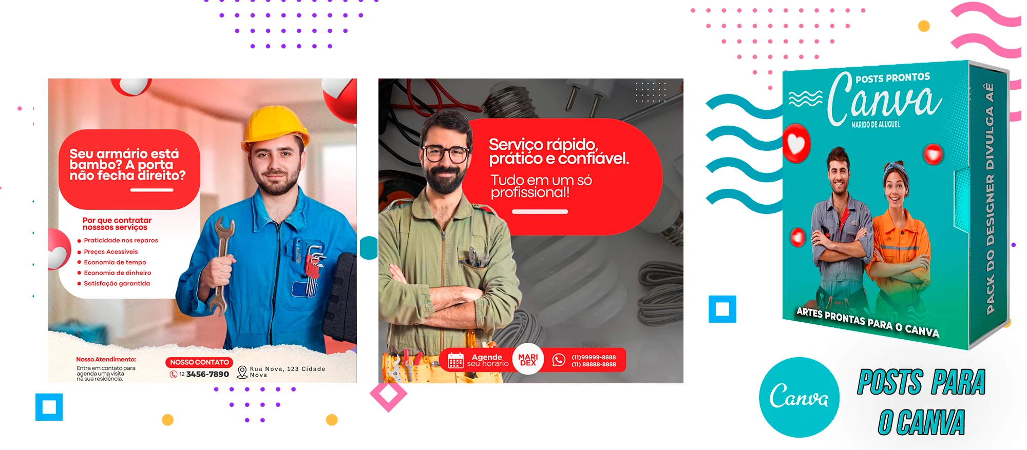 Pack de Posts Prontos - Marido de Aluguel no Canva + Legendas Prontas - Imagem 15