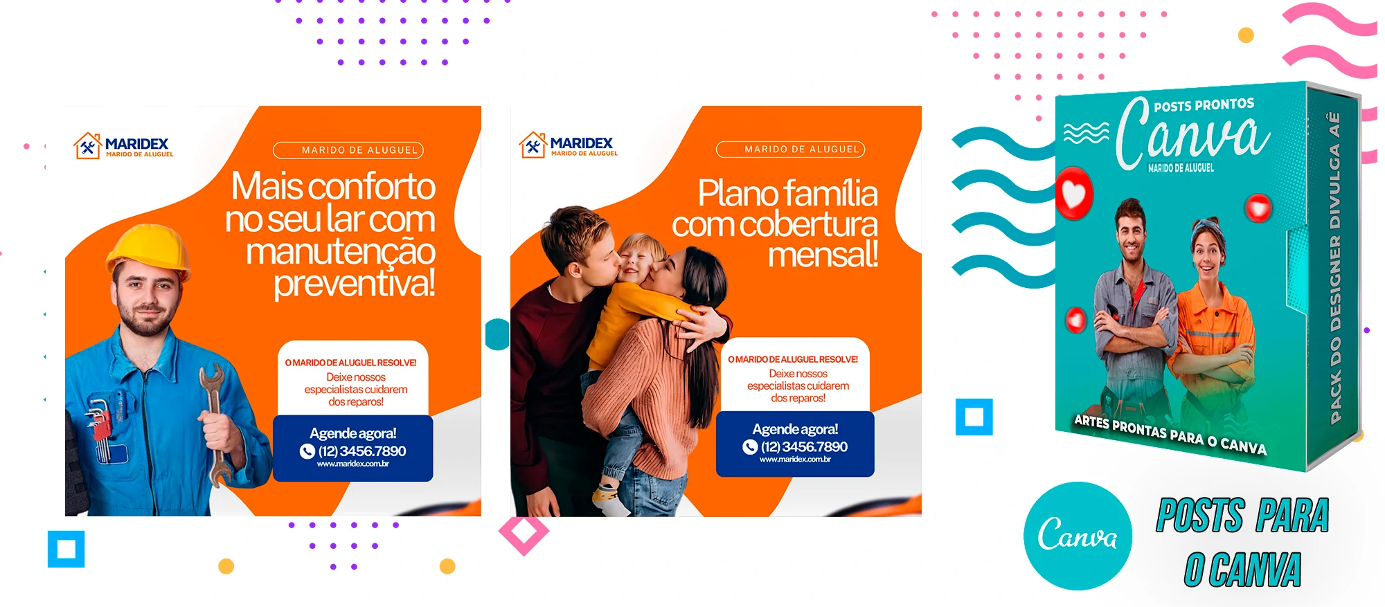 Pack de Posts Prontos - Marido de Aluguel no Canva + Legendas Prontas - Imagem 3