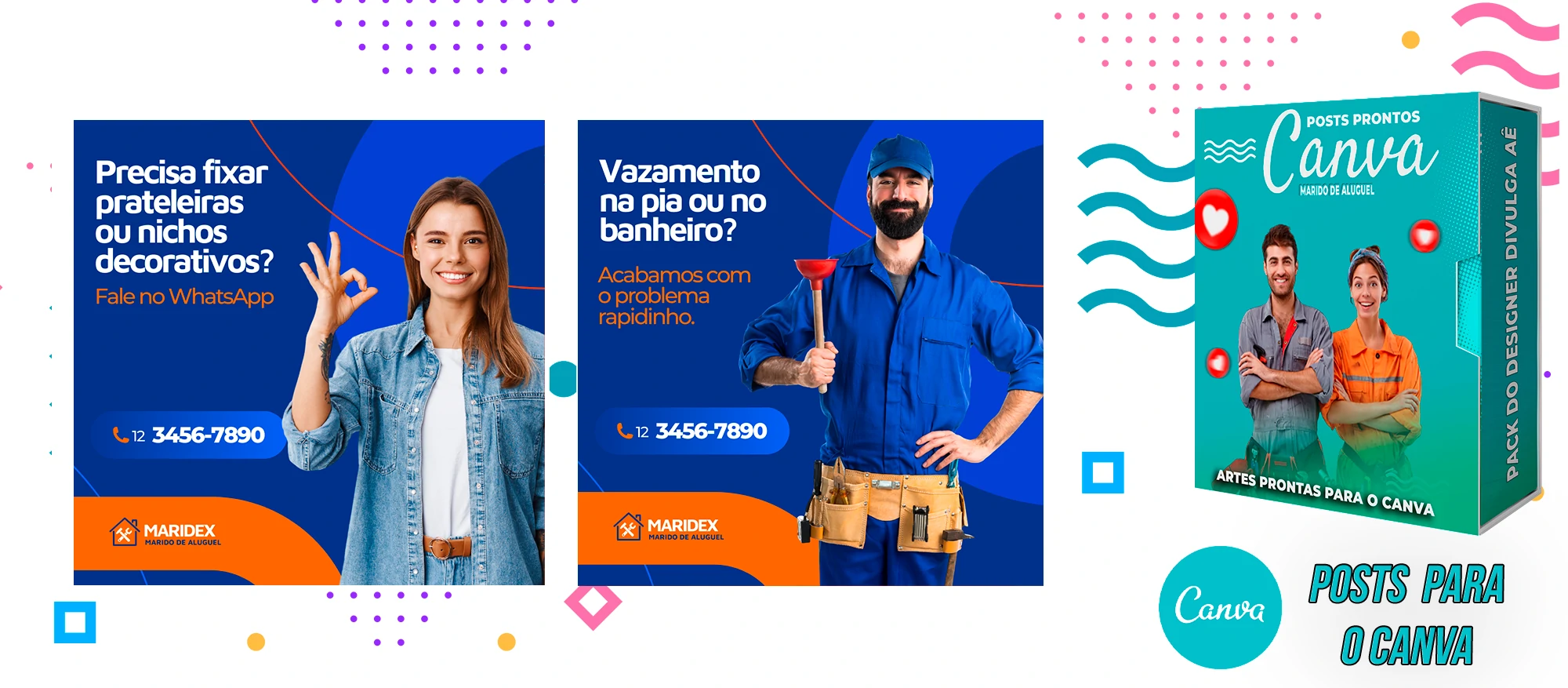 Pack de Posts Prontos - Marido de Aluguel no Canva + Legendas Prontas - Imagem 2