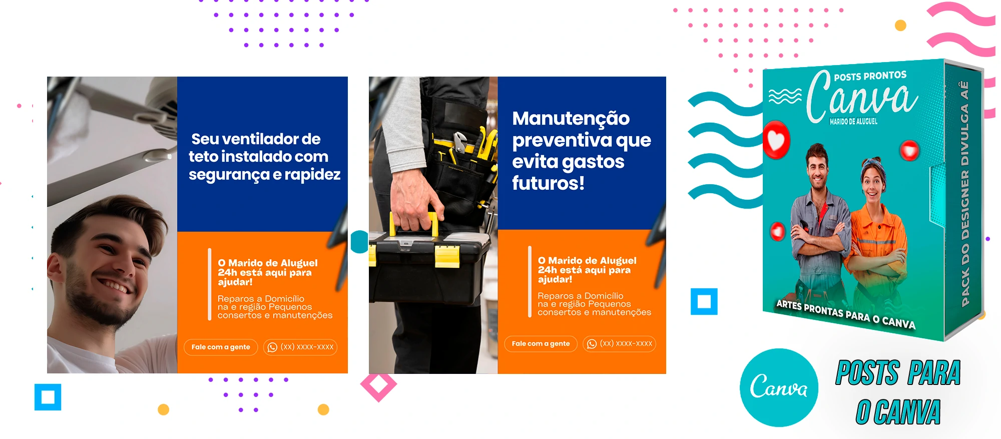 Pack de Posts Prontos - Marido de Aluguel no Canva + Legendas Prontas - Imagem 10