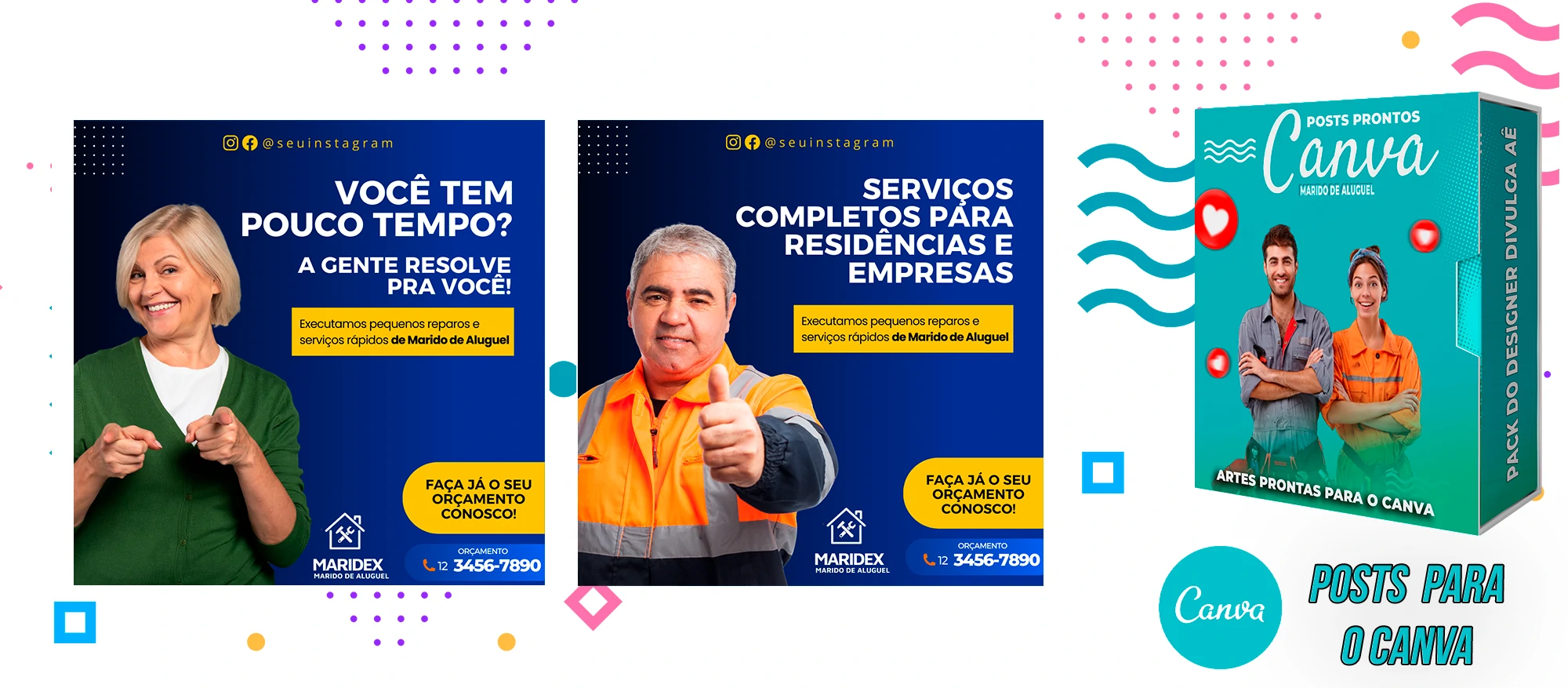 Pack de Posts Prontos - Marido de Aluguel no Canva + Legendas Prontas - Imagem 12