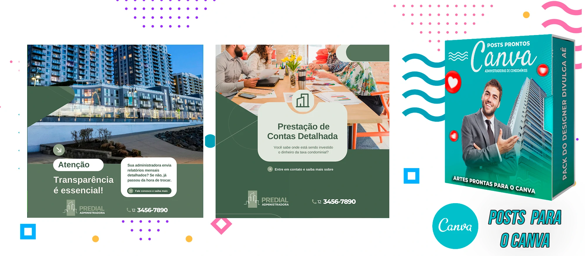 Pack de Posts Prontos para o Canva - Administradoras de Condomínios + Legendas - Imagem 9