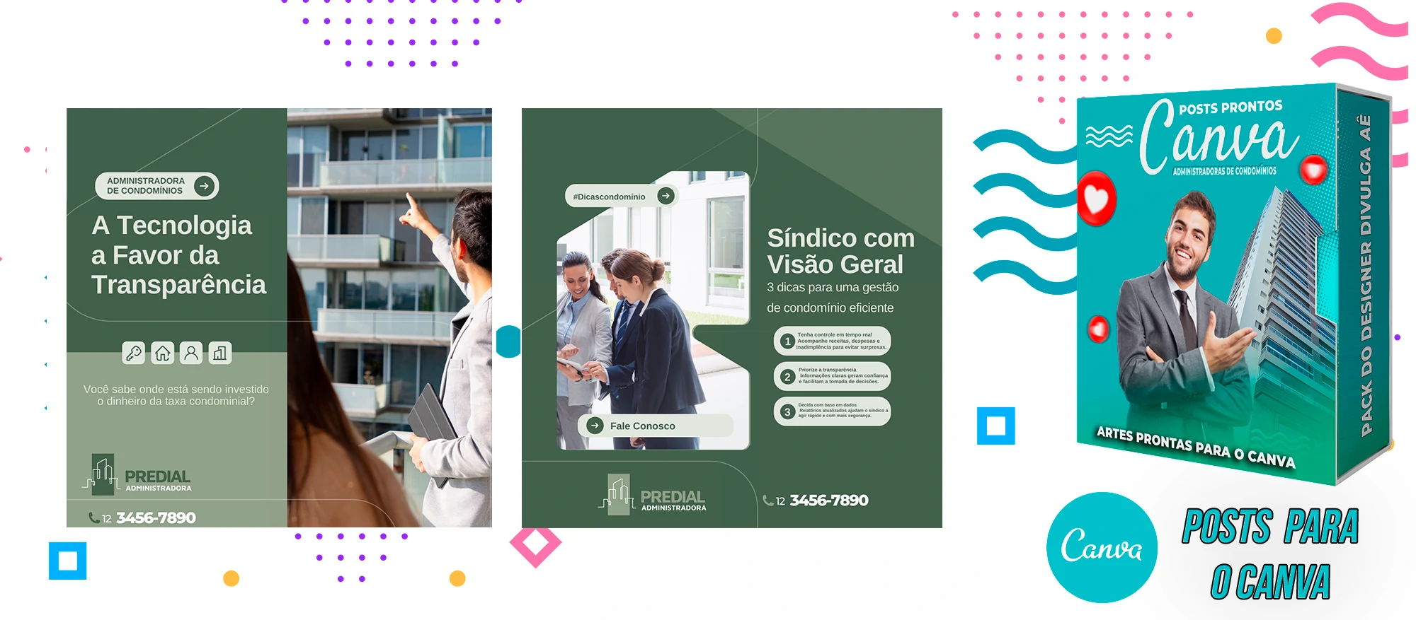 Pack de Posts Prontos para o Canva - Administradoras de Condomínios + Legendas - Imagem 2