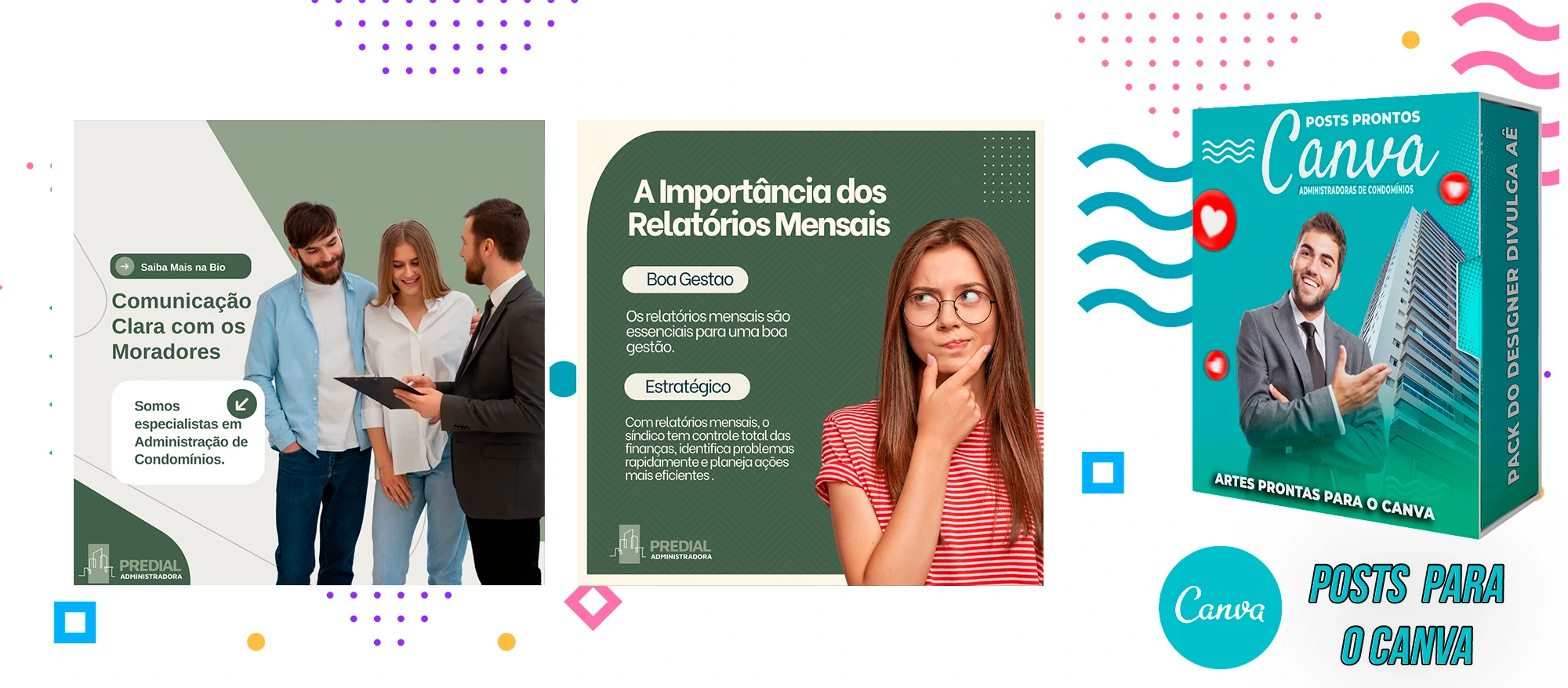 Pack de Posts Prontos para o Canva - Administradoras de Condomínios + Legendas - Imagem 11