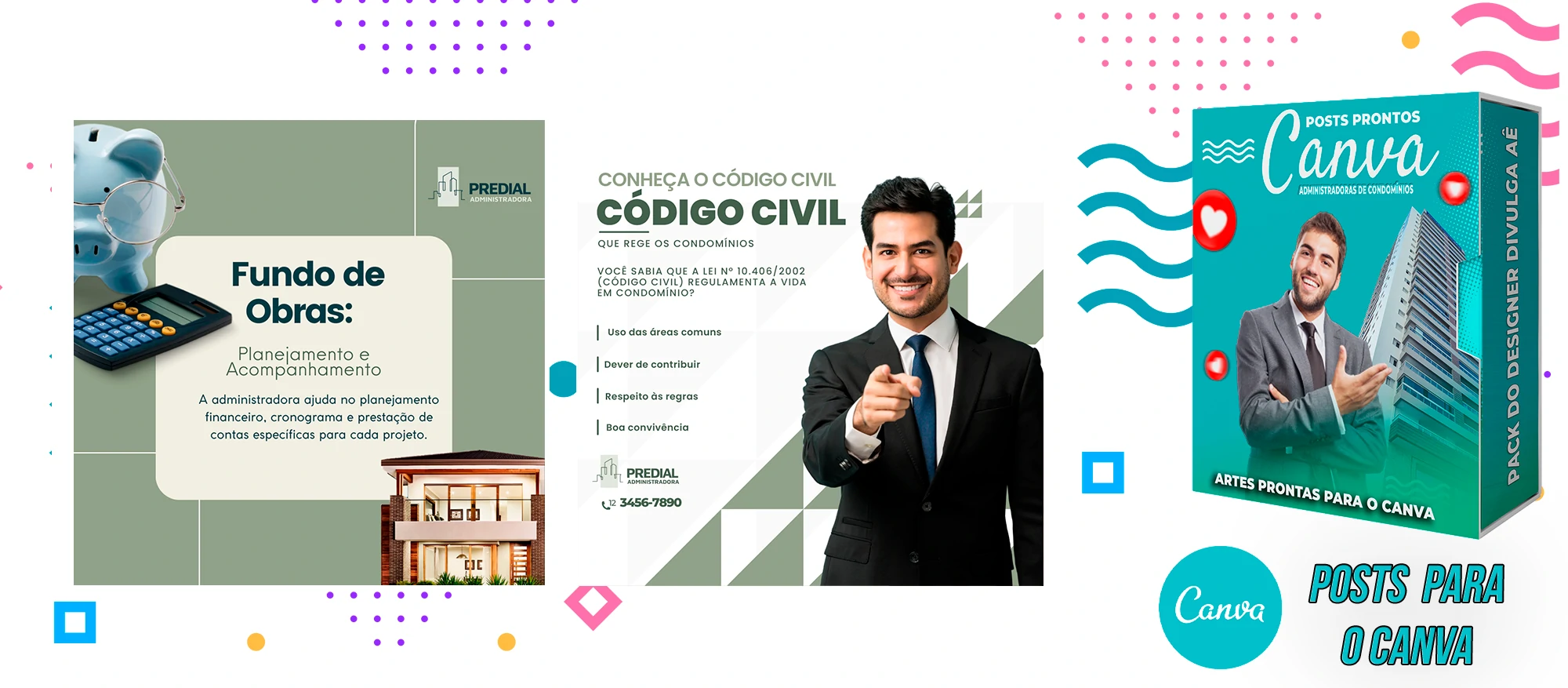 Pack de Posts Prontos para o Canva - Administradoras de Condomínios + Legendas - Imagem 6