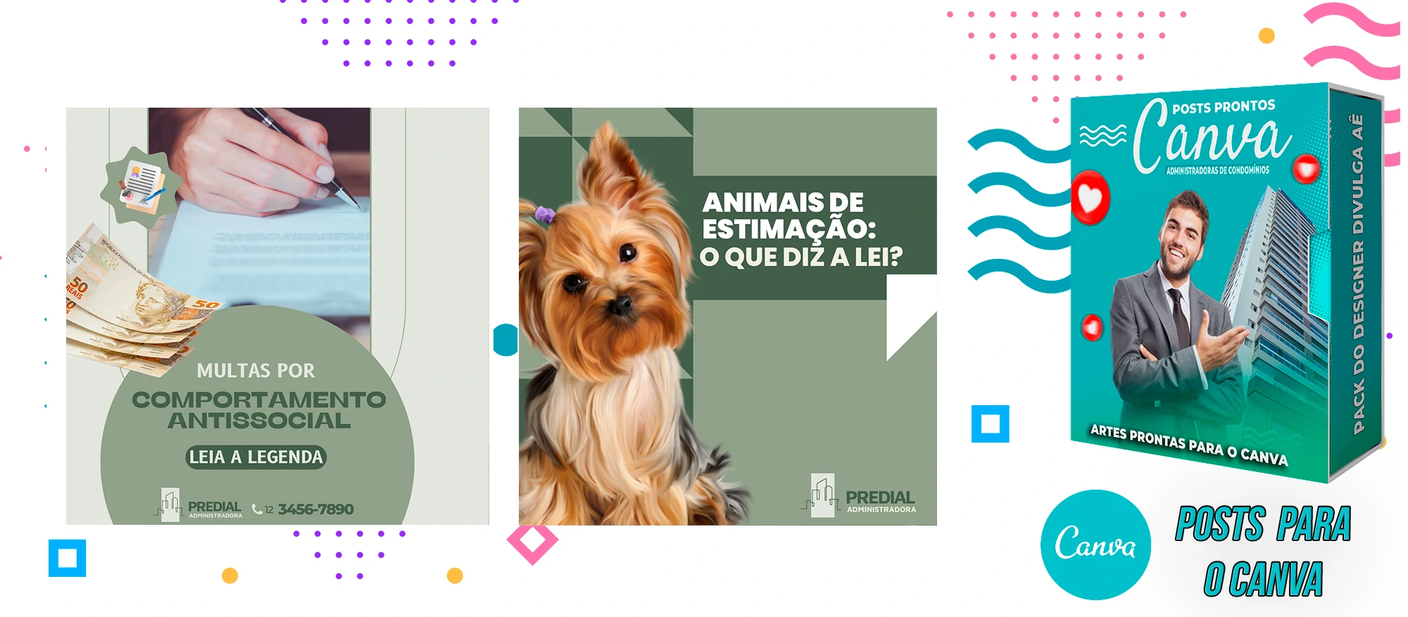 Pack de Posts Prontos para o Canva - Administradoras de Condomínios + Legendas - Imagem 3