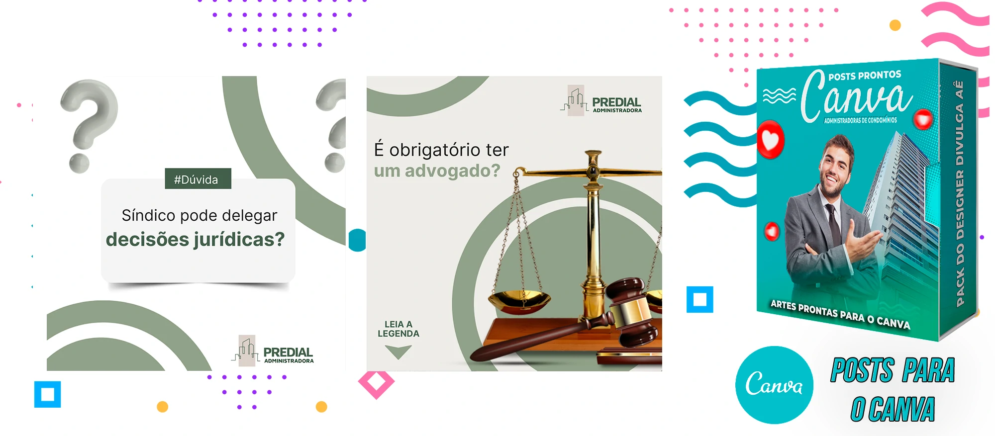 Pack de Posts Prontos para o Canva - Administradoras de Condomínios + Legendas - Imagem 8