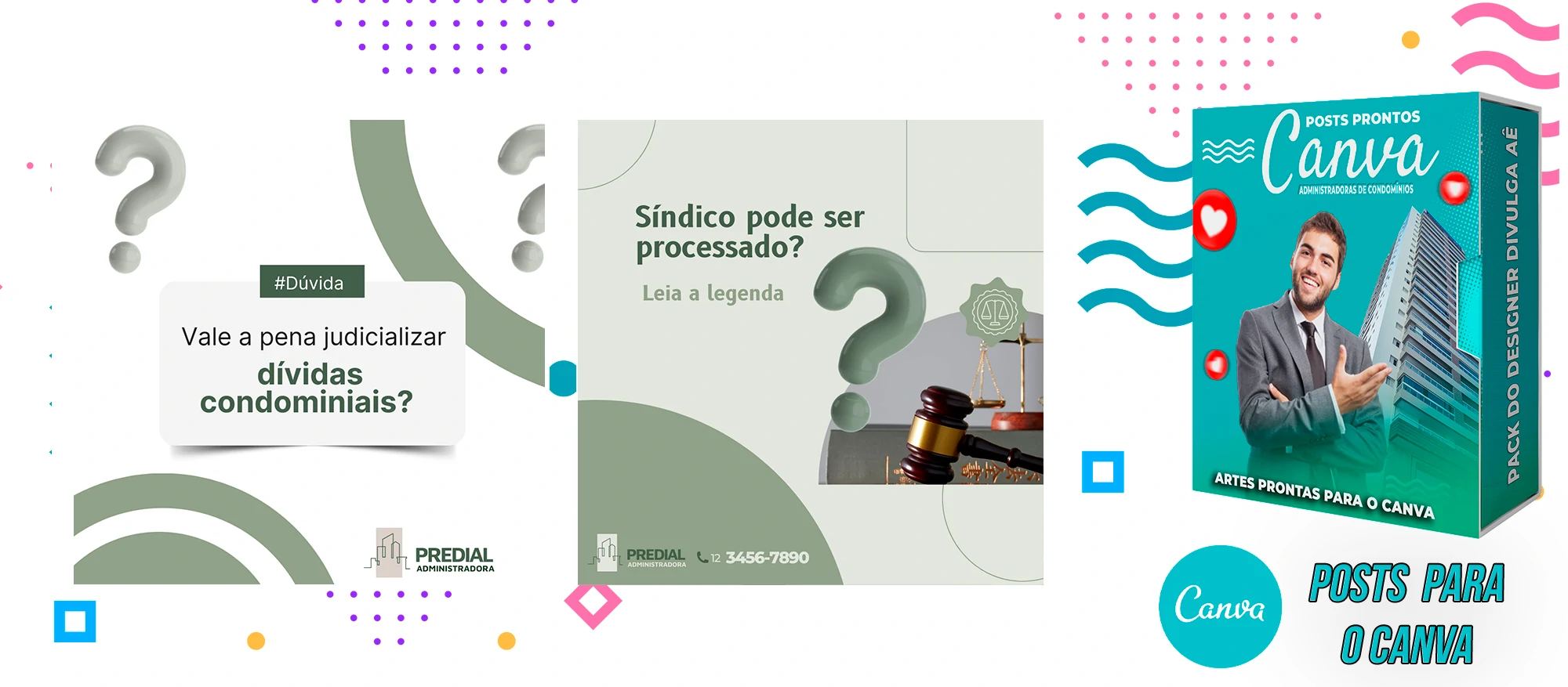 Pack de Posts Prontos para o Canva - Administradoras de Condomínios + Legendas - Imagem 5