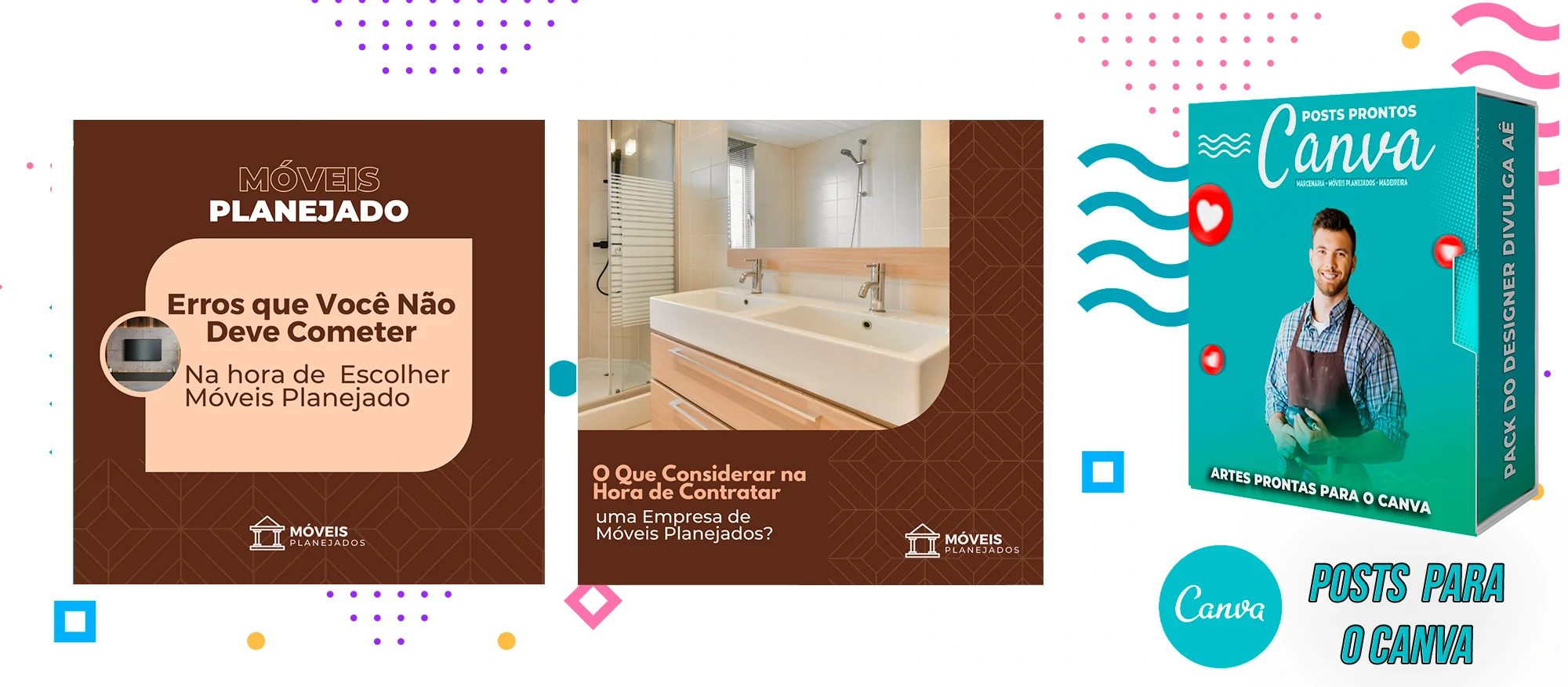 Pack de Posts Prontos para o Canva - Móveis Planejados e Marcenaria - Madereira + Legendas Prontas - Imagem 21