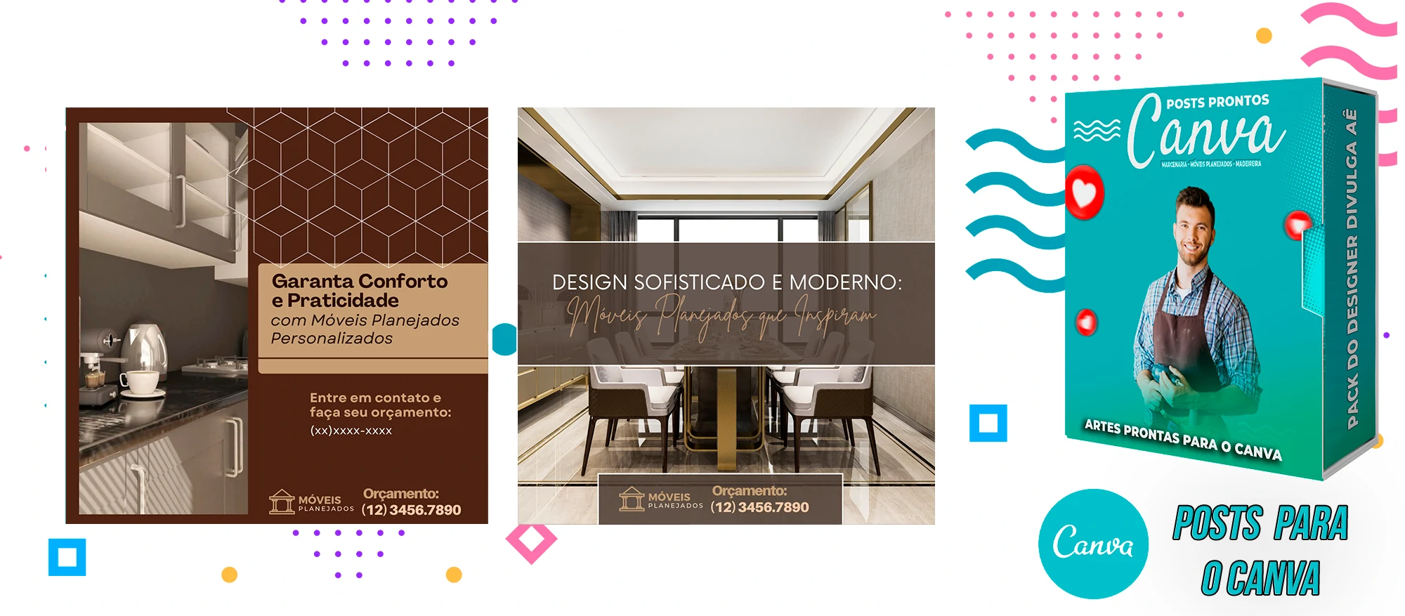 Pack de Posts Prontos para o Canva - Móveis Planejados e Marcenaria - Madereira + Legendas Prontas - Imagem 33