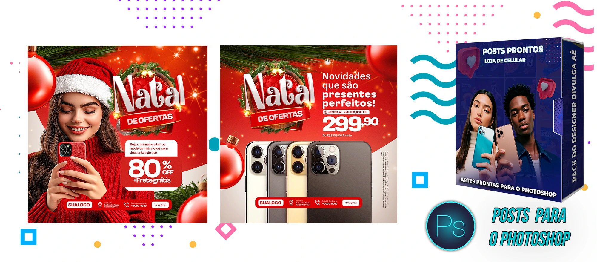 Pack de Posts Prontos - Loja de Celular no Photoshop - Imagem 3