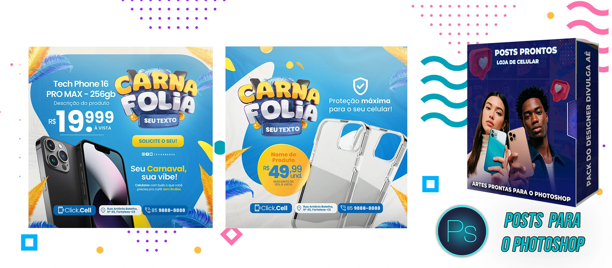 Pack de Posts Prontos - Loja de Celular no Photoshop - Imagem 4