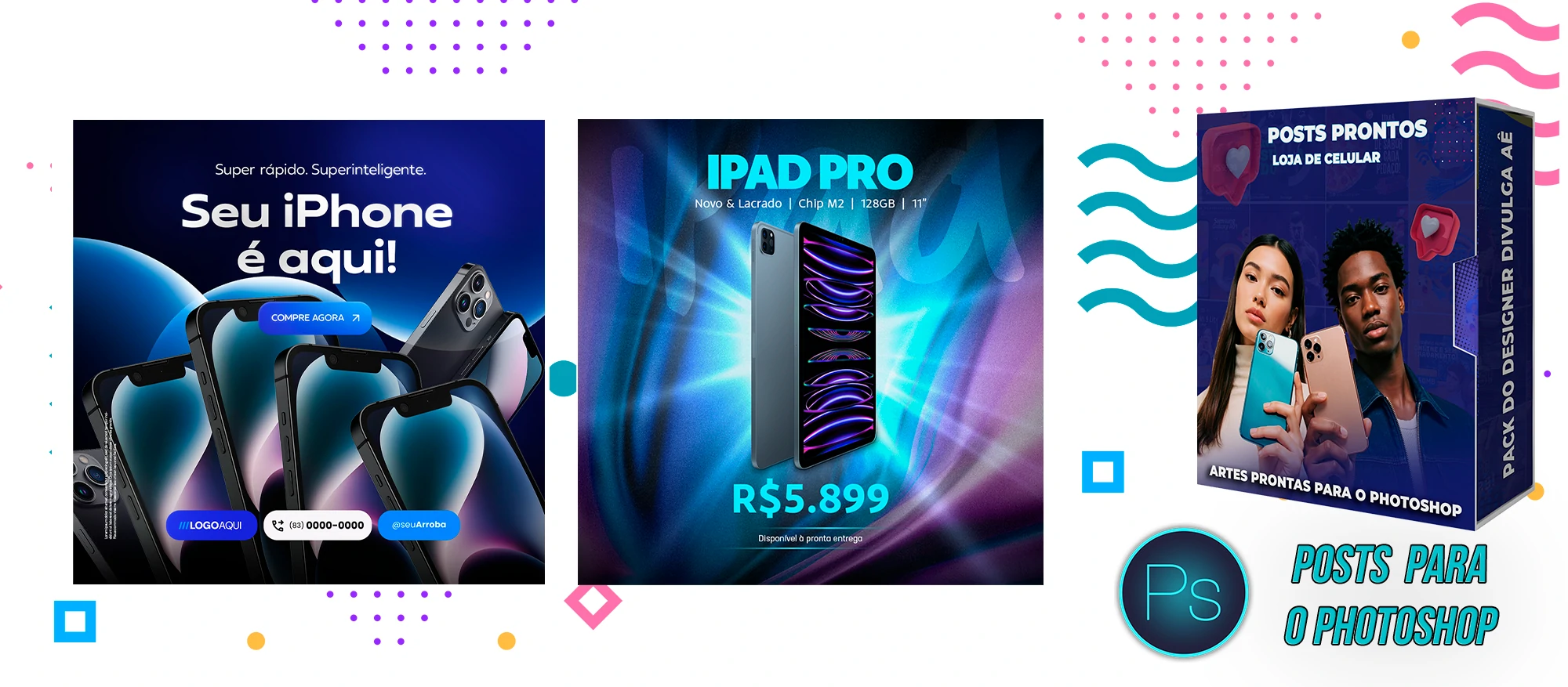 Pack de Posts Prontos - Loja de Celular no Photoshop - Imagem 5